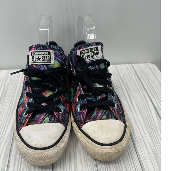 Converse Chuck Taylor All Star Oil Slick Sneakers Satin Blue Green Lace Up‎ 8 - Picture 3 of 8